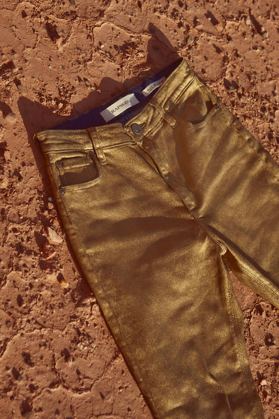 Jean Slim Metal Gold