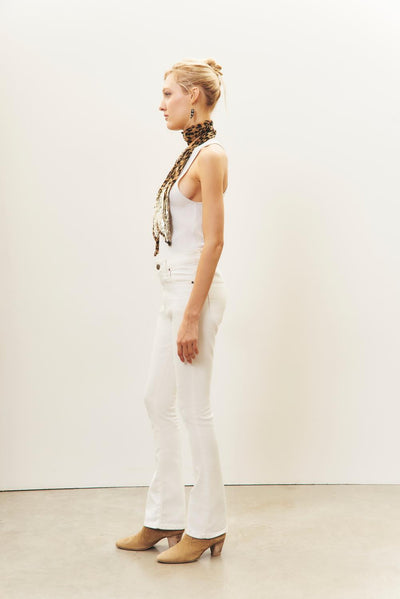 Jean Flare White New