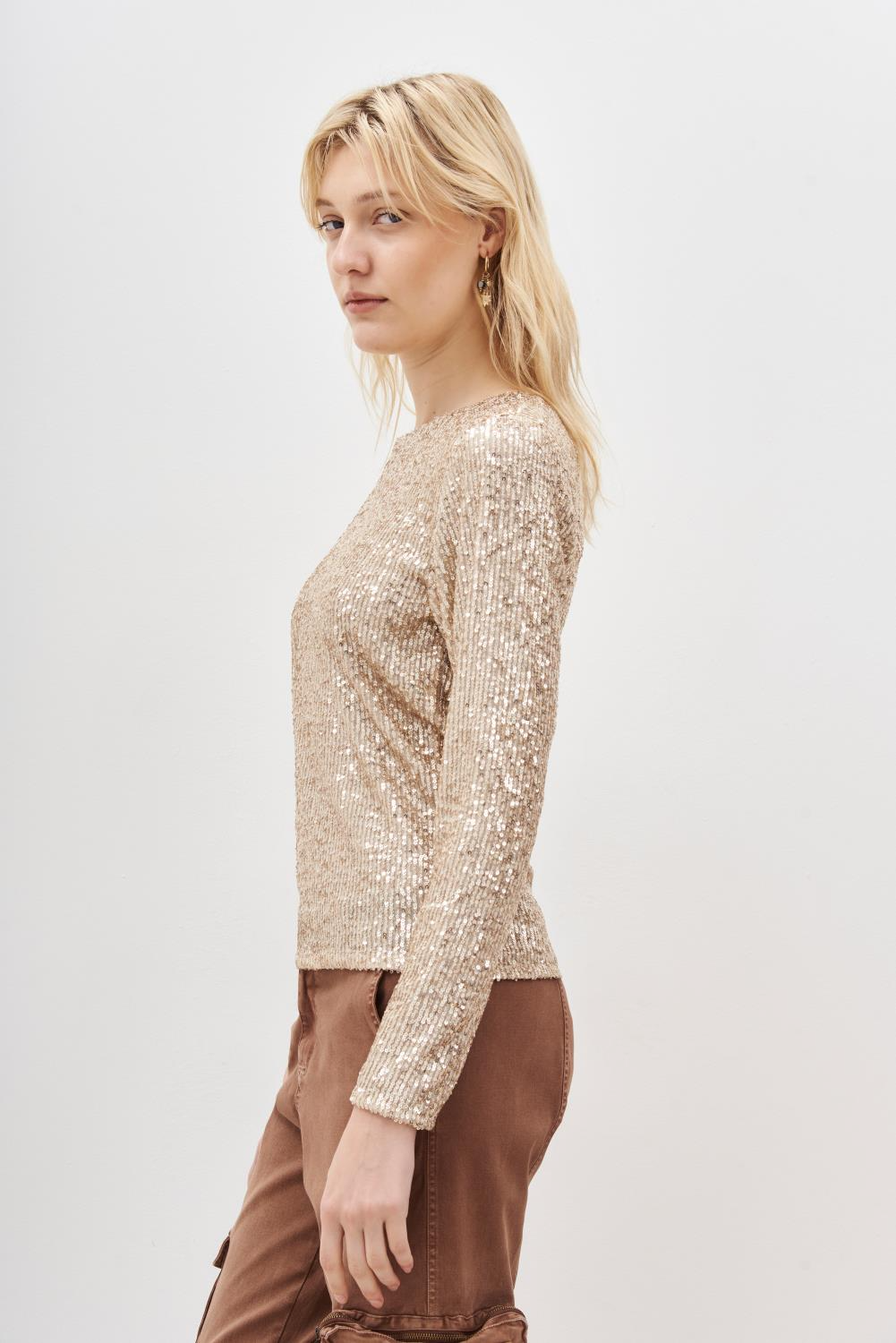 Remera Sequins Long