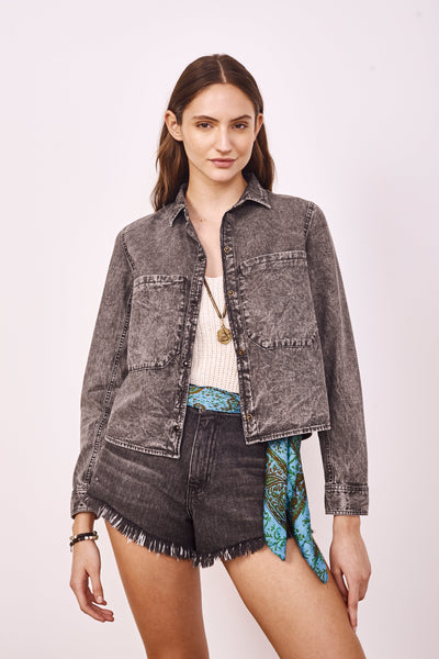 Camisa Suede Denim