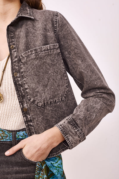 Camisa Suede Denim