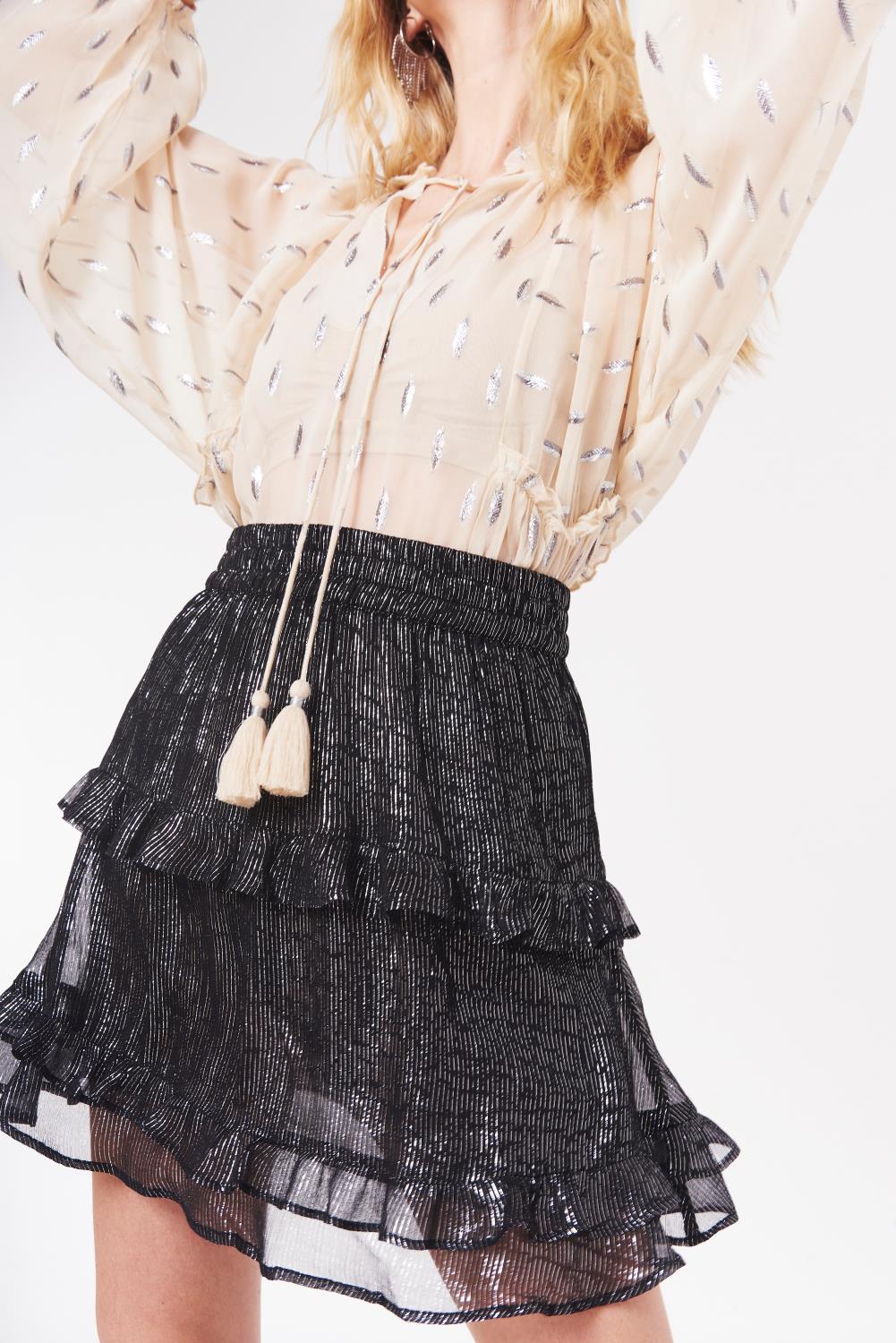Falda Minina Short Lurex